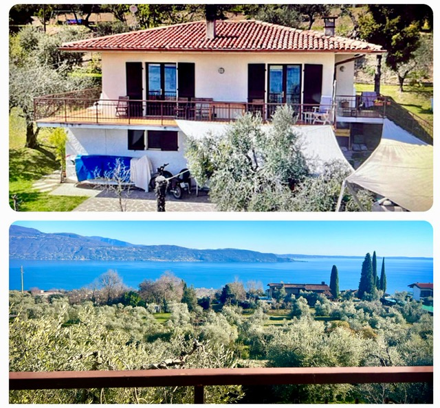 Accogliente e tranquilla casa su 2 livelli con balcone, terrazza, giardino e un fantastico panorama in vendita a Vigole a Toscolano-Maderno sul Lago di Garda