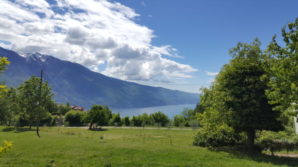 Splendido terreno edificabile con splendida vista panoramica sul Lago di Garda e sul Monte Baldo in vendita a Campi vicino a Vesio, sull’altopiano di Tremosine